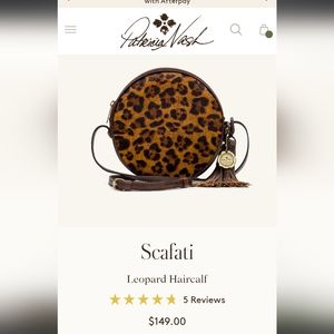 Leather Patricia Nash Scafati Leopard Haircalf crossbody bag (firm Price)